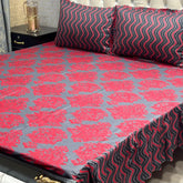 Cotton Frill 3pc Bedsheet Design-1006